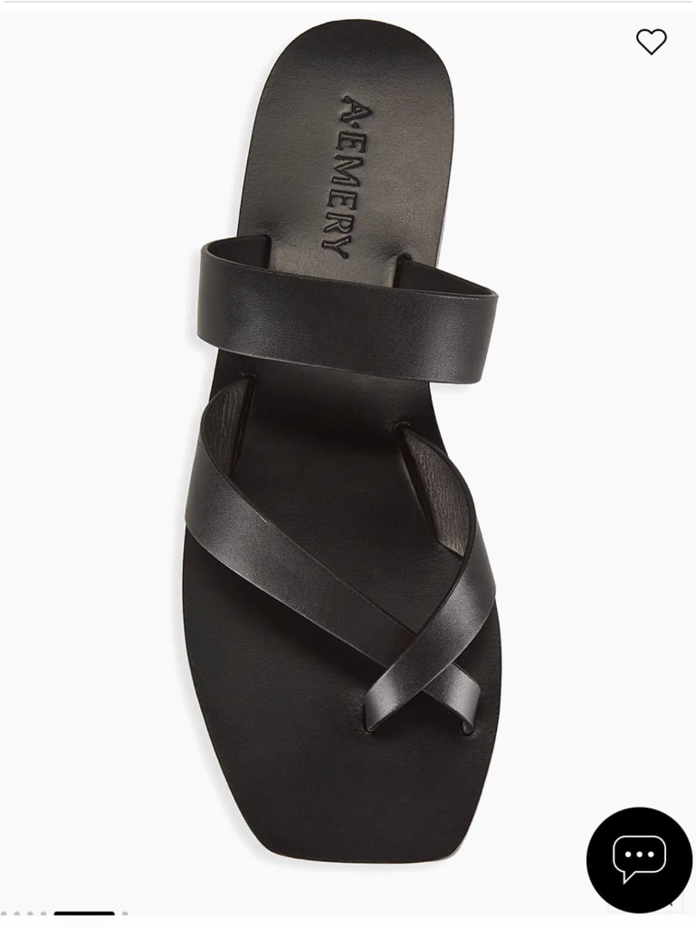 A.Emery Carter leather sandals in black size 37